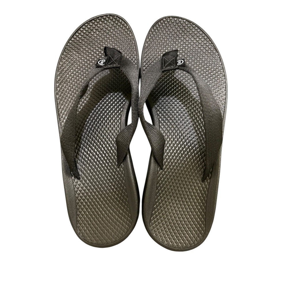 Chaco Flip Flops Size 9 Womens Black Vibram Sole LUVSEAT Sport Sandals Gorpcore - Picture 5 of 9